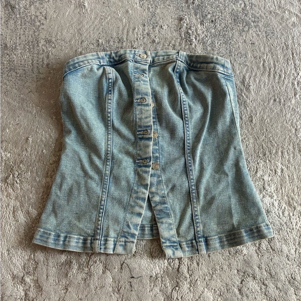 Denim Button-Up Women Shorts